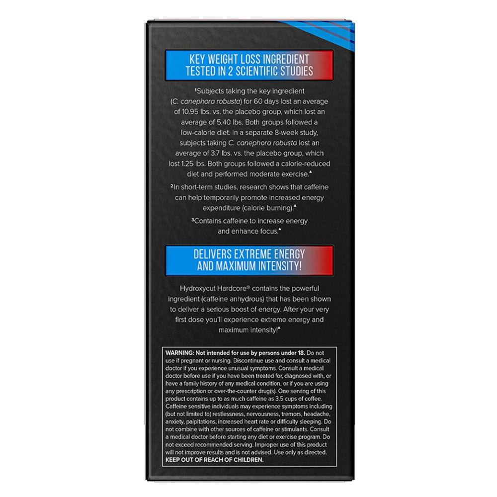 Hydroxycut Hardcore digital banner promoting extreme energy and focus