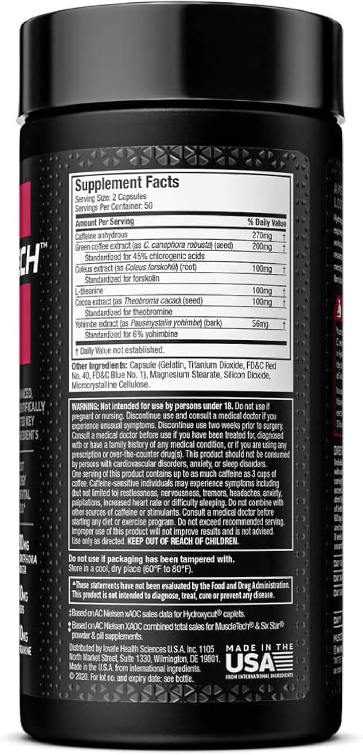 Close-up of Hydroxycut Hardcore Elite capsules for quick training energy.