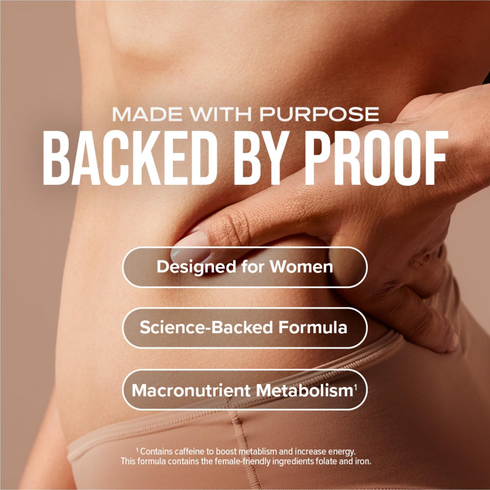 Hydroxycut +Women box-packaging showcases product packaging and convenience