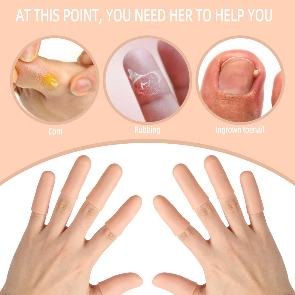 HydtoKun finger cots for arthritis show soft, snug fingertip coverage during tasks.