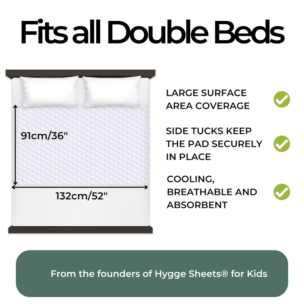 Hygge Sheets waterproof barrier provides a silent moisture seal.