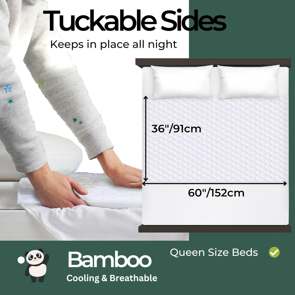 Hygge Sheets waterproof queen bed pad image highlights reliable mattress protection