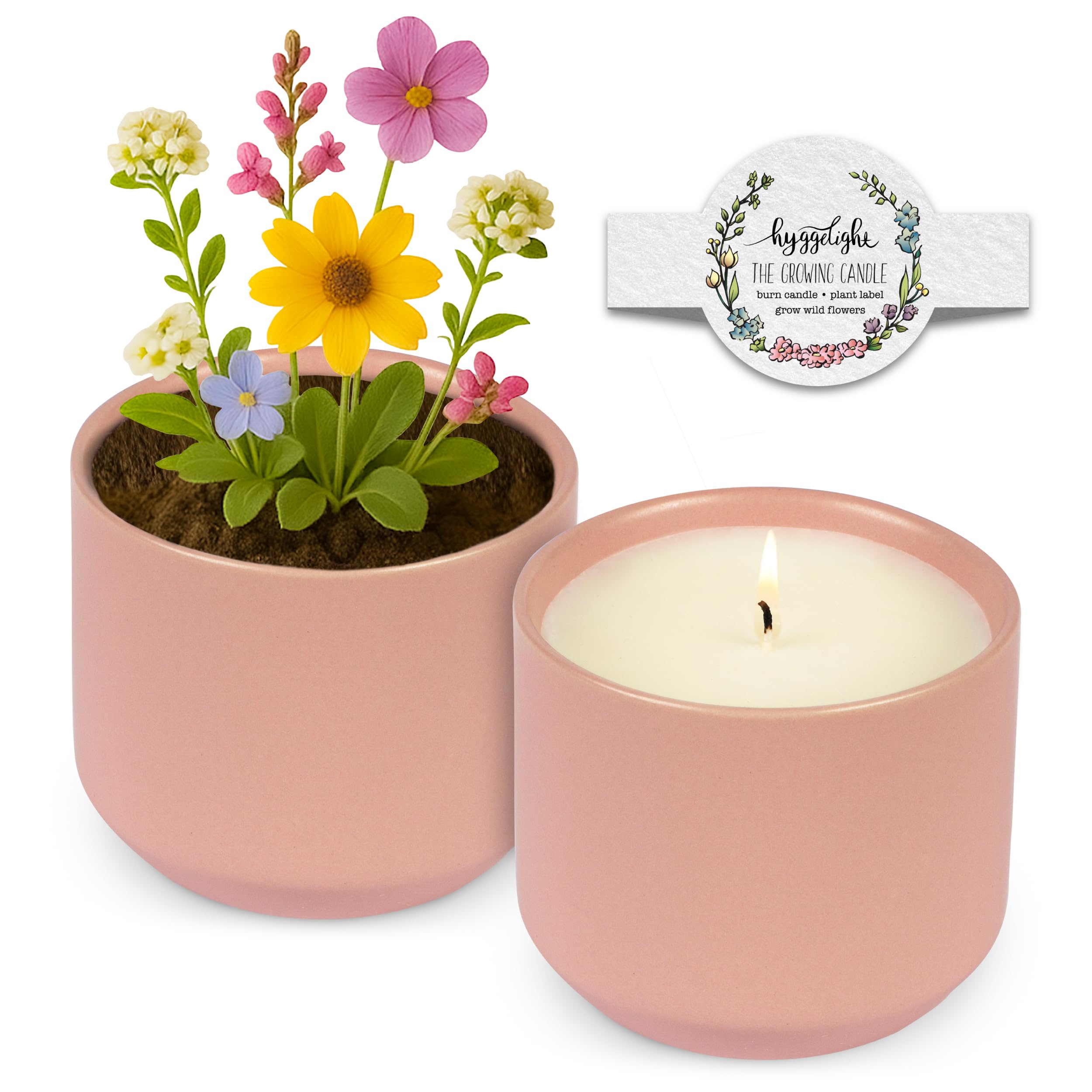 Hyggelight Adelyn sandalwood-vanilla candle in a warm glow for cozy ambience