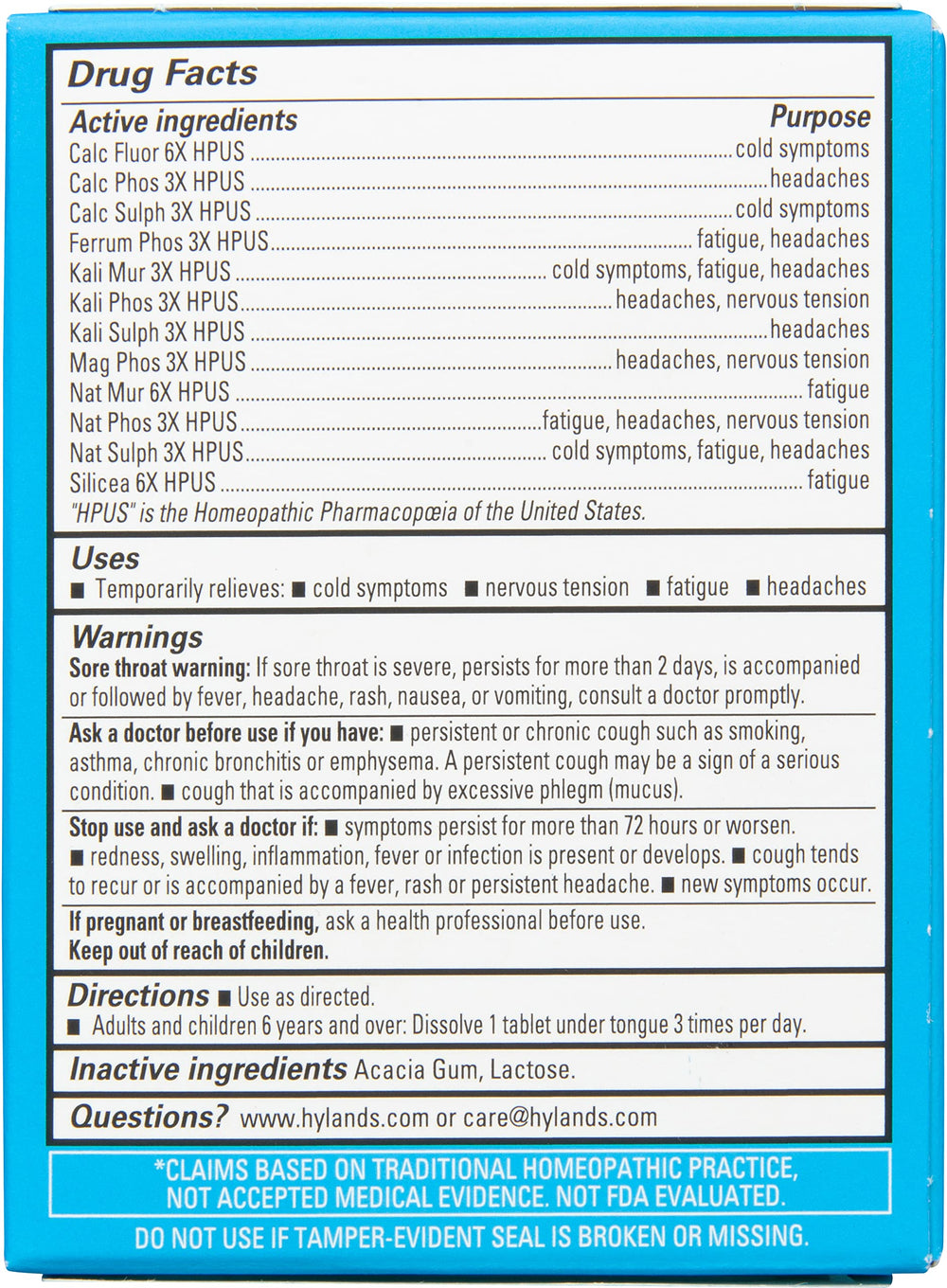 Hyland's Bioplasma tablets melting in the mouth for fast, convenient use.