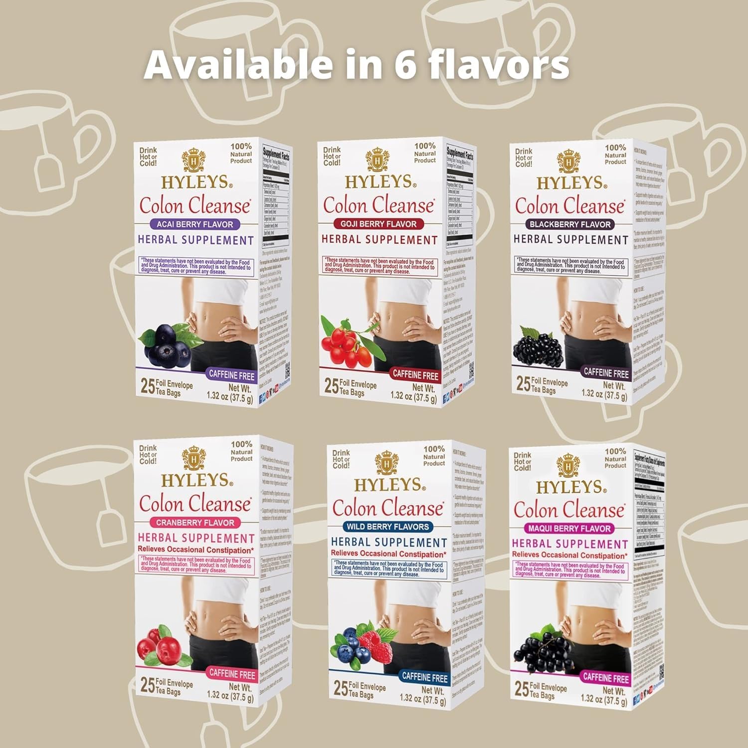 Hyleys Colon Cleanse Acai Berry probiotic-balance image referencing gut health