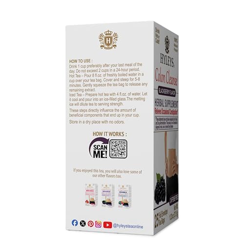 HYLEYS Colon Cleanse Tea Blackberry aroma with herbal notes