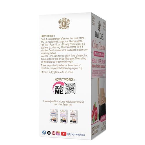 Hyleys Colon Cleanse Cranberry Cup with Saucer suggests a calming digestive ritual.
