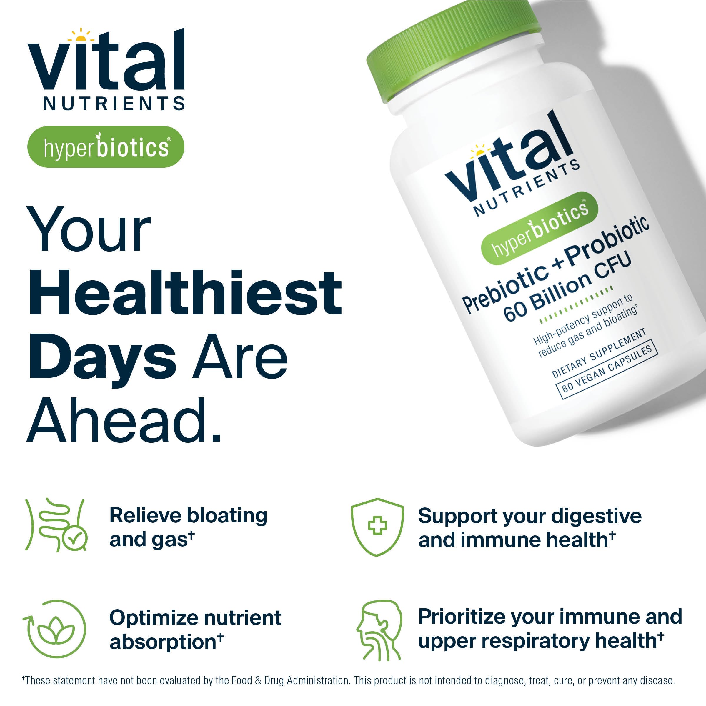 NSF-certified facility badge on Hyperbiotics Vital Nutrients packaging signaling quality assurance.