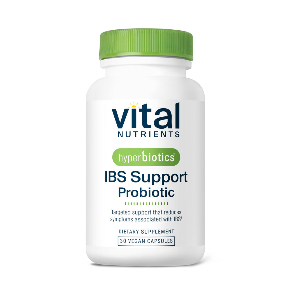 Hyperbiotics Vital Nutrients IBS Probiotic bottle for daily IBS symptom support