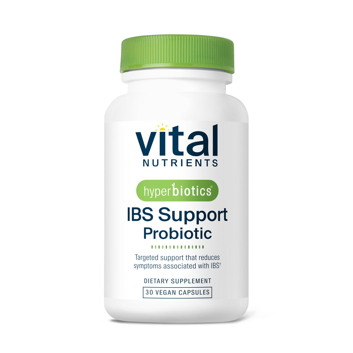 Hyperbiotics Vital Nutrients IBS Probiotic bottle for daily IBS symptom support