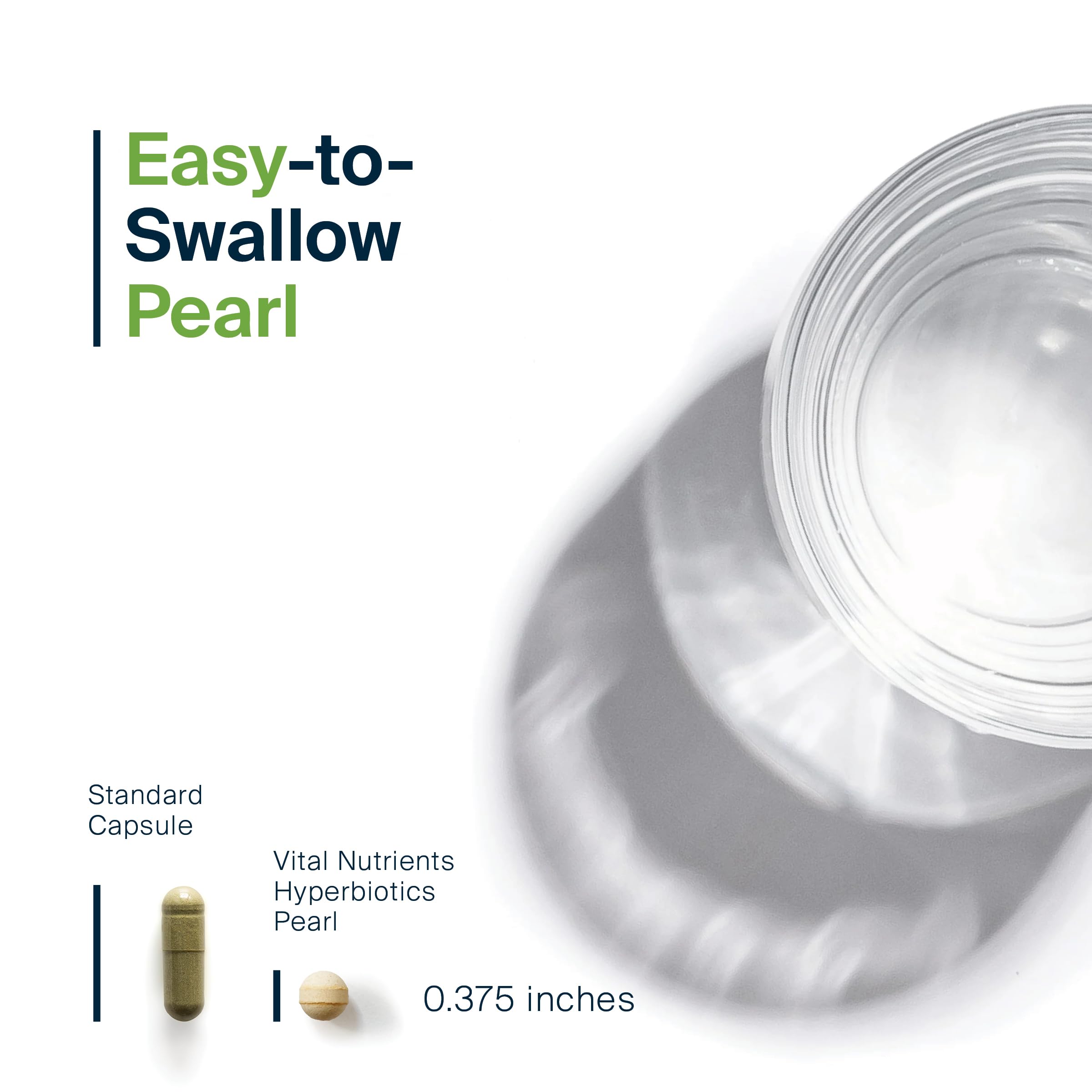 Hyperbiotics Vital Nutrients Pro-15 pearls close-up highlighting time-release form.