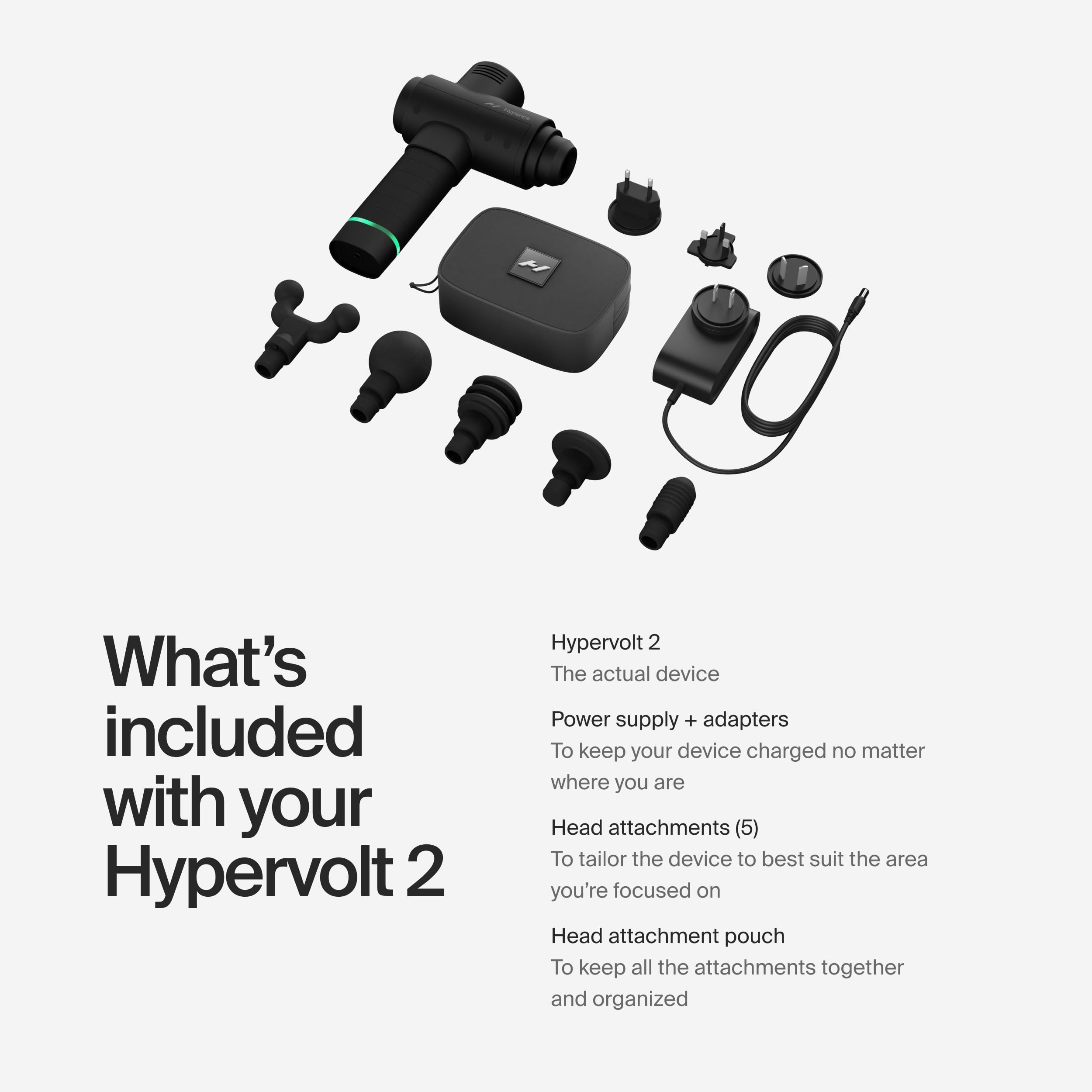 Hyperice Hypervolt 2 Black compact-design fits easily in a gym bag