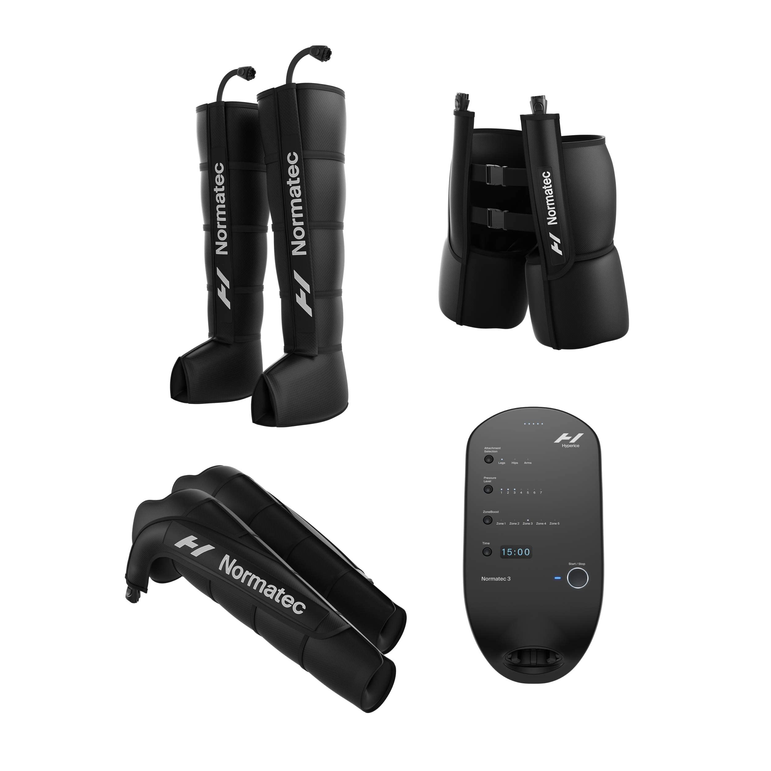 Hyperice Normatec 3 full-body system with standard legs and arms for enhanced recovery.