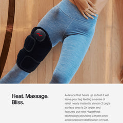 Hyperice Venom 2 Leg Wrap provides even heat distribution across the leg.