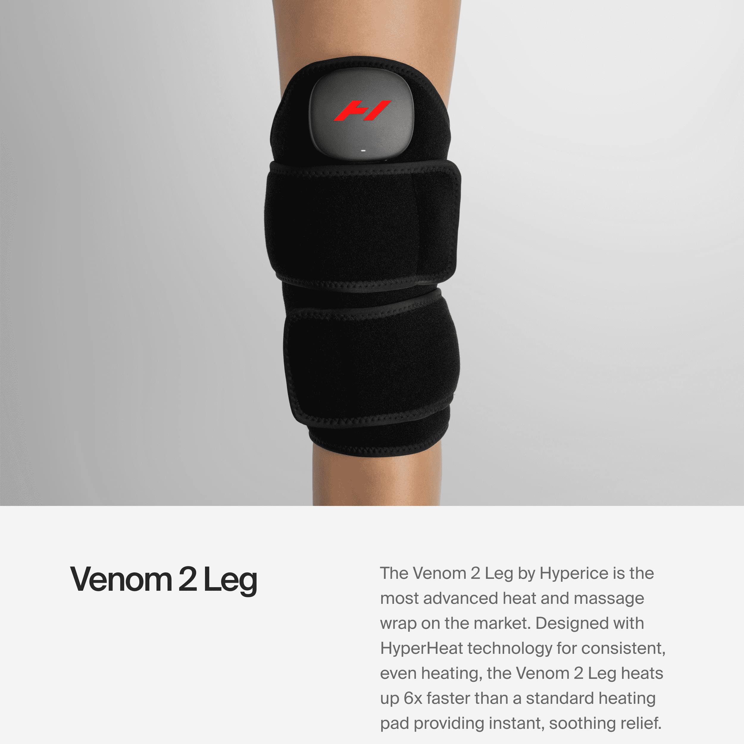 Hyperice Venom 2 Leg Wrap interface shows quick, precise settings.