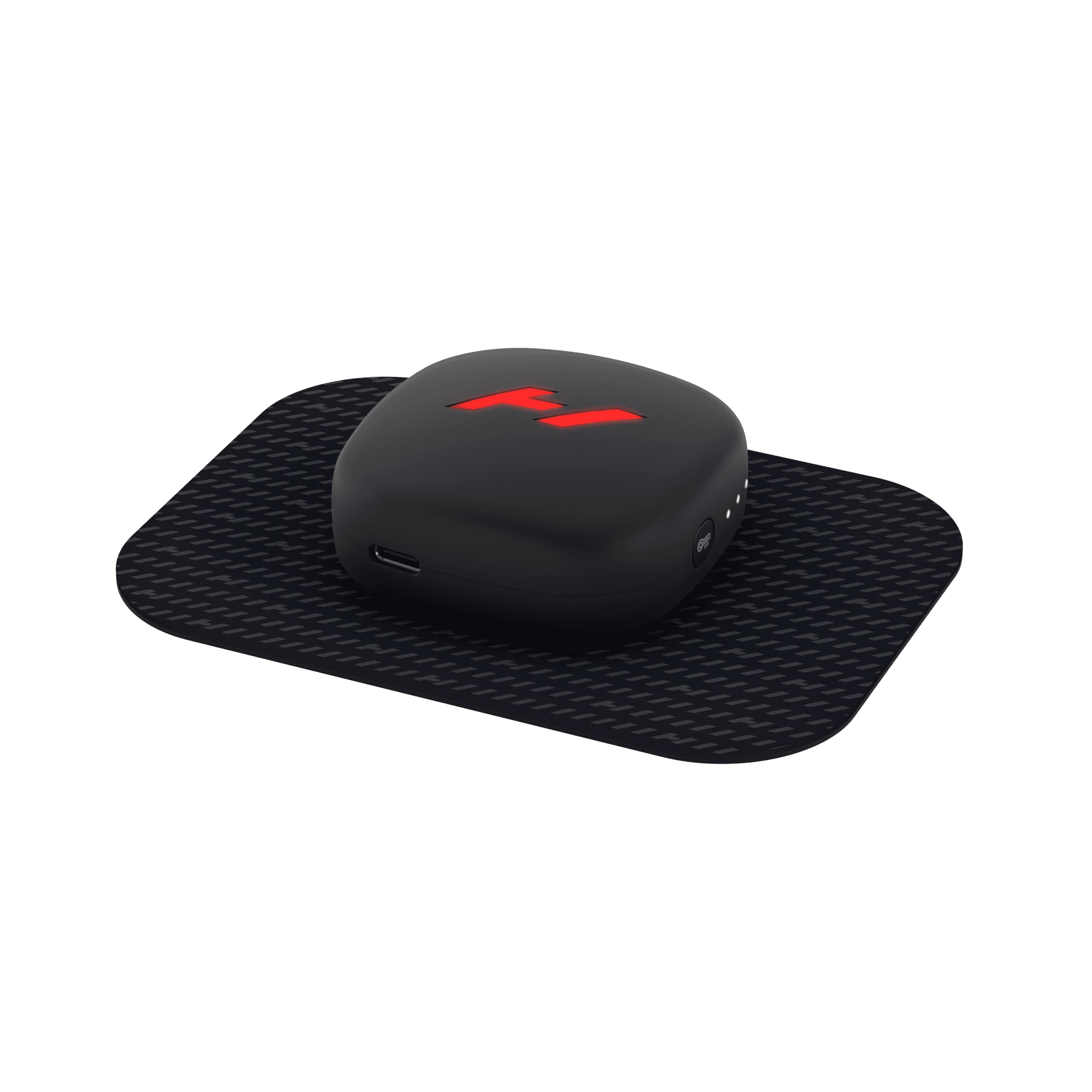 Hyperice Venom Go pod and pad attached for targeted heat therapy.