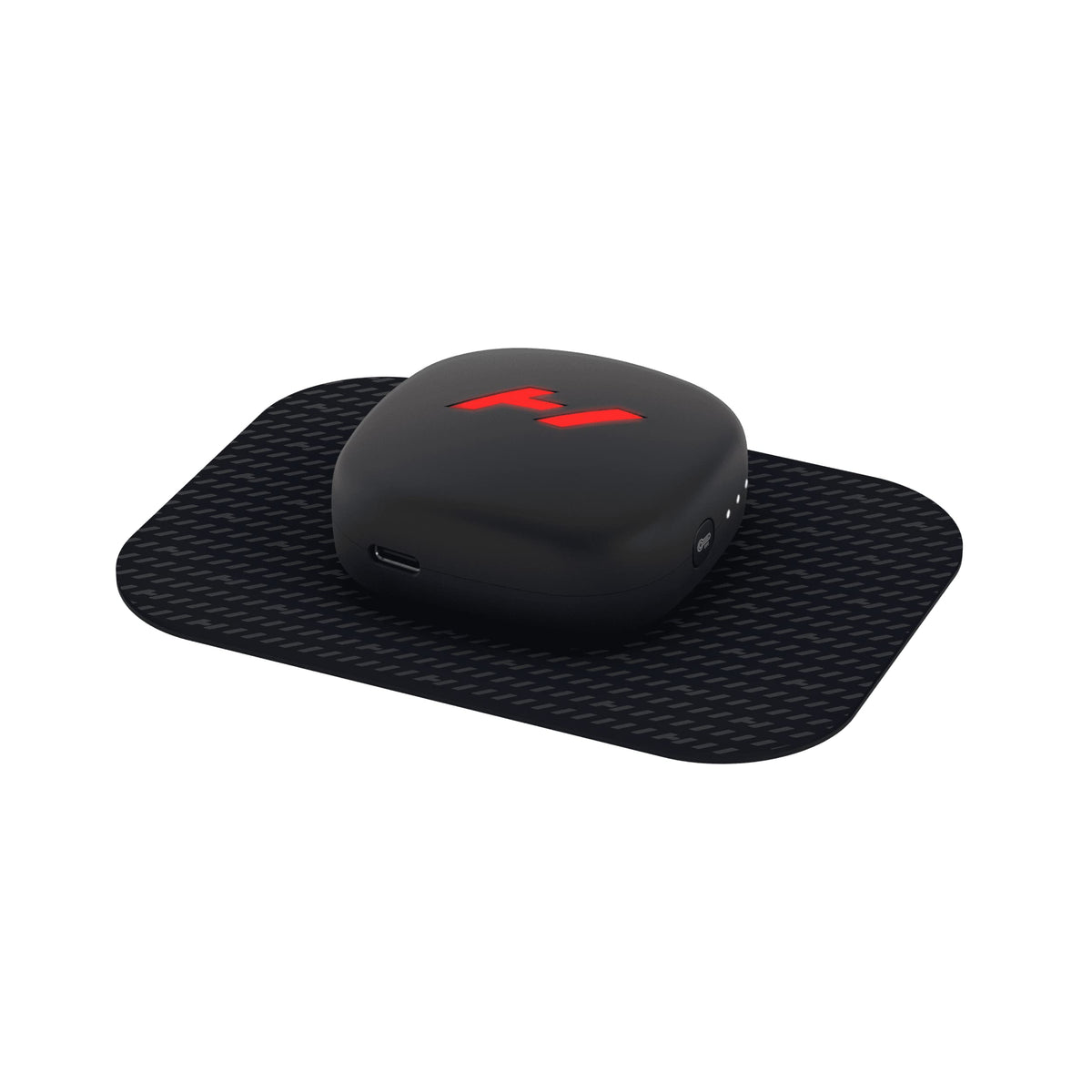 Hyperice Venom Go pod and pad attached for targeted heat therapy.