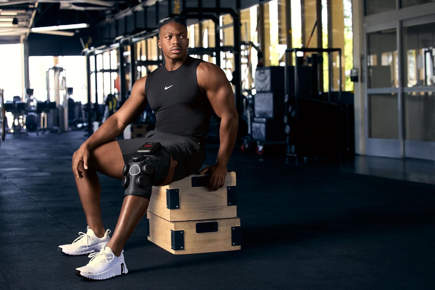 Hyperice X 2 Knee battery highlights cord-free use during longer recovery sessions.