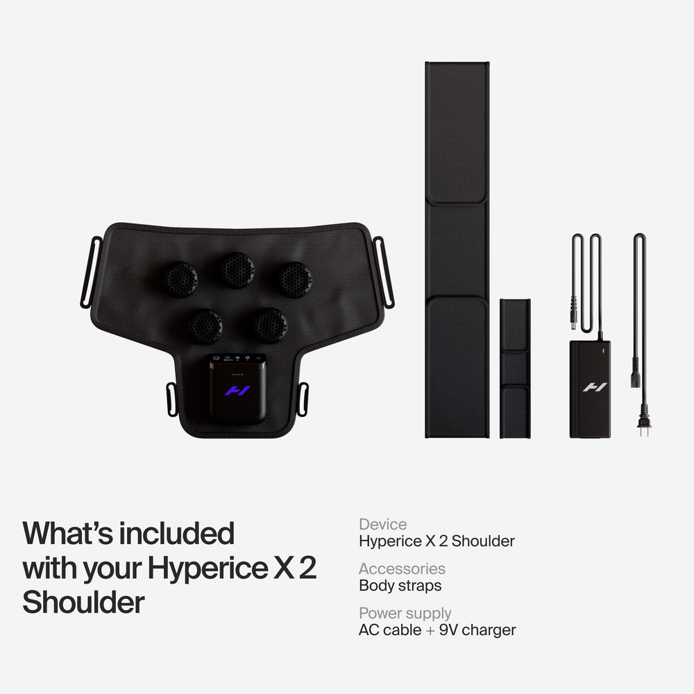 Hyperice X2 can be used cord-free for mobile recovery.