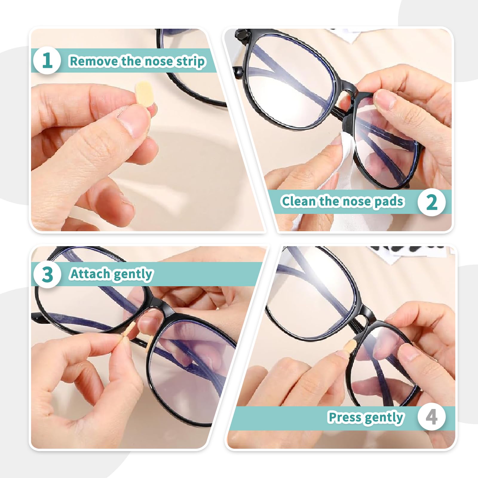 HYSENE glasses nose pads replacement easy to apply