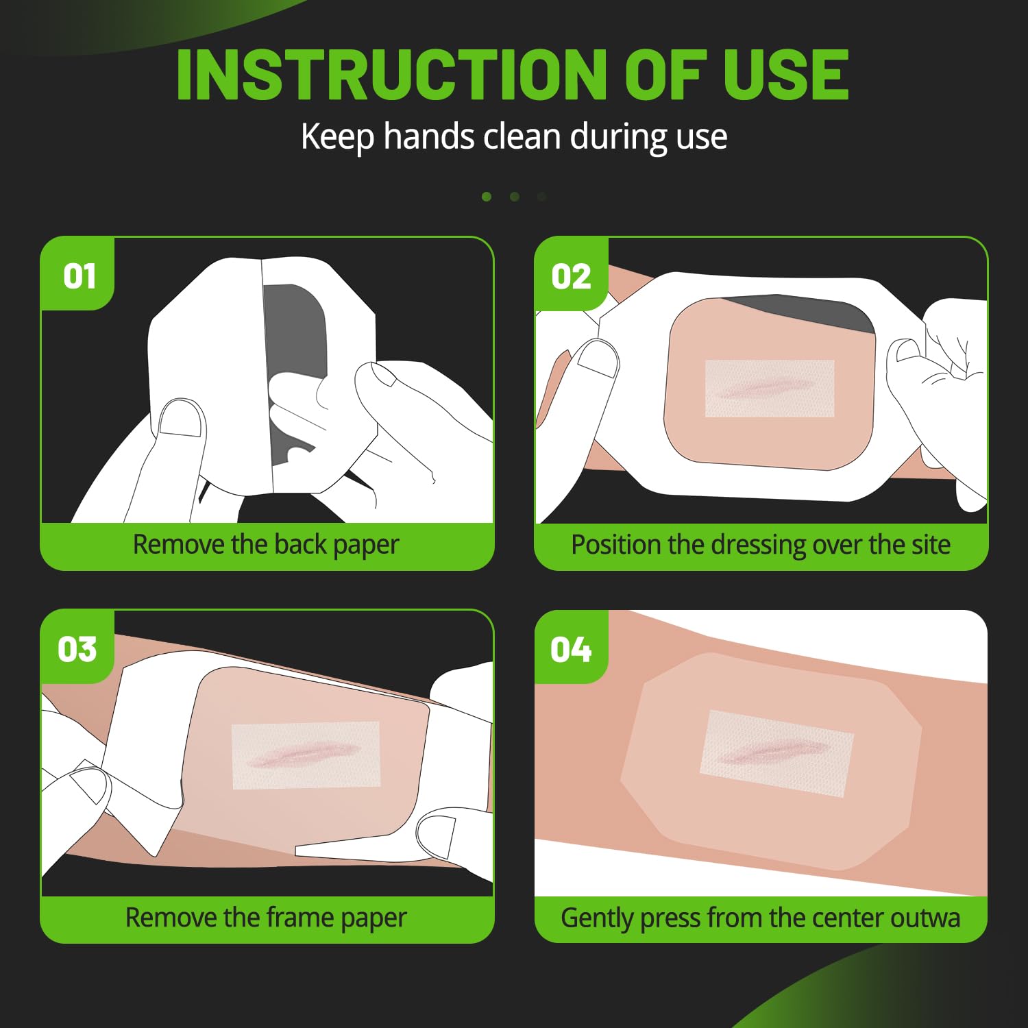 Hysimedy breathable wound barrier allows air flow while shielding the wound.