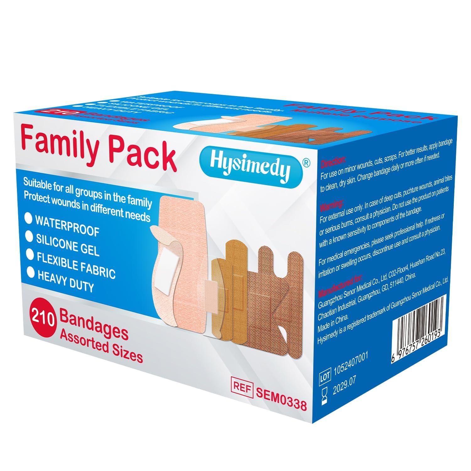 Hysimedy heavy-duty bandage 1-77x2 inch snug fit.