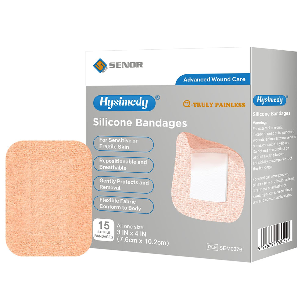 Hysimedy silicone bandage extra large cover adheres gently to skin