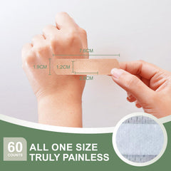 Close-up of the non-stick central pad on a Hysimedy bandage for gentle protection