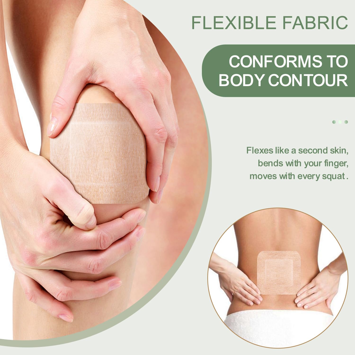 Hysimedy XL bandage conforming to a curved joint