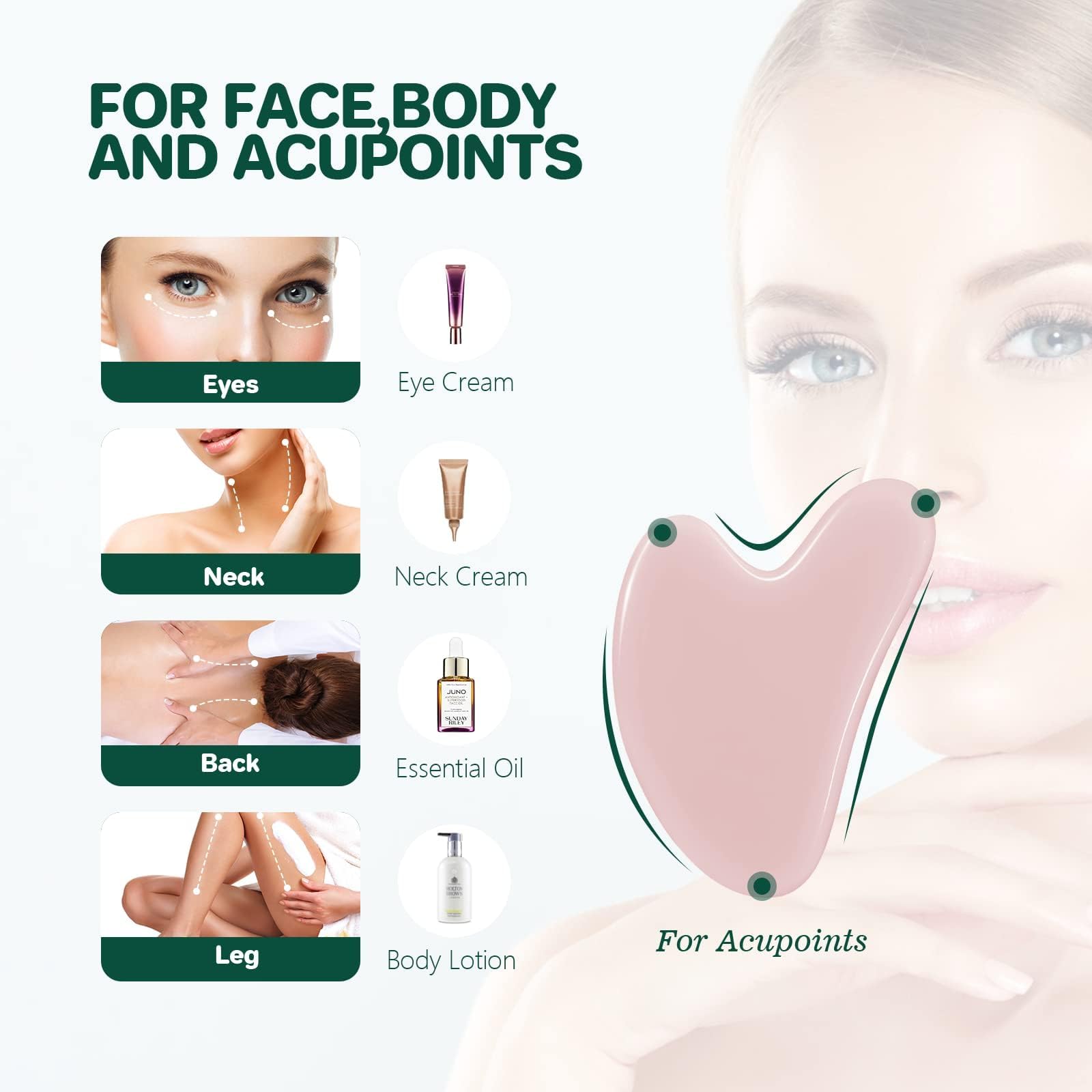 HZLXMYXO1 jade eye gua sha tool for delicate under-eye massage and puffiness support
