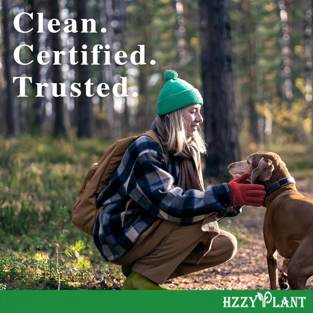 HZZYPLANT bottle open with dropper releasing clear liquid into a spoon