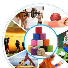 i-CHONY bandage wrap roll close-up shows strong self-adhesive grip.