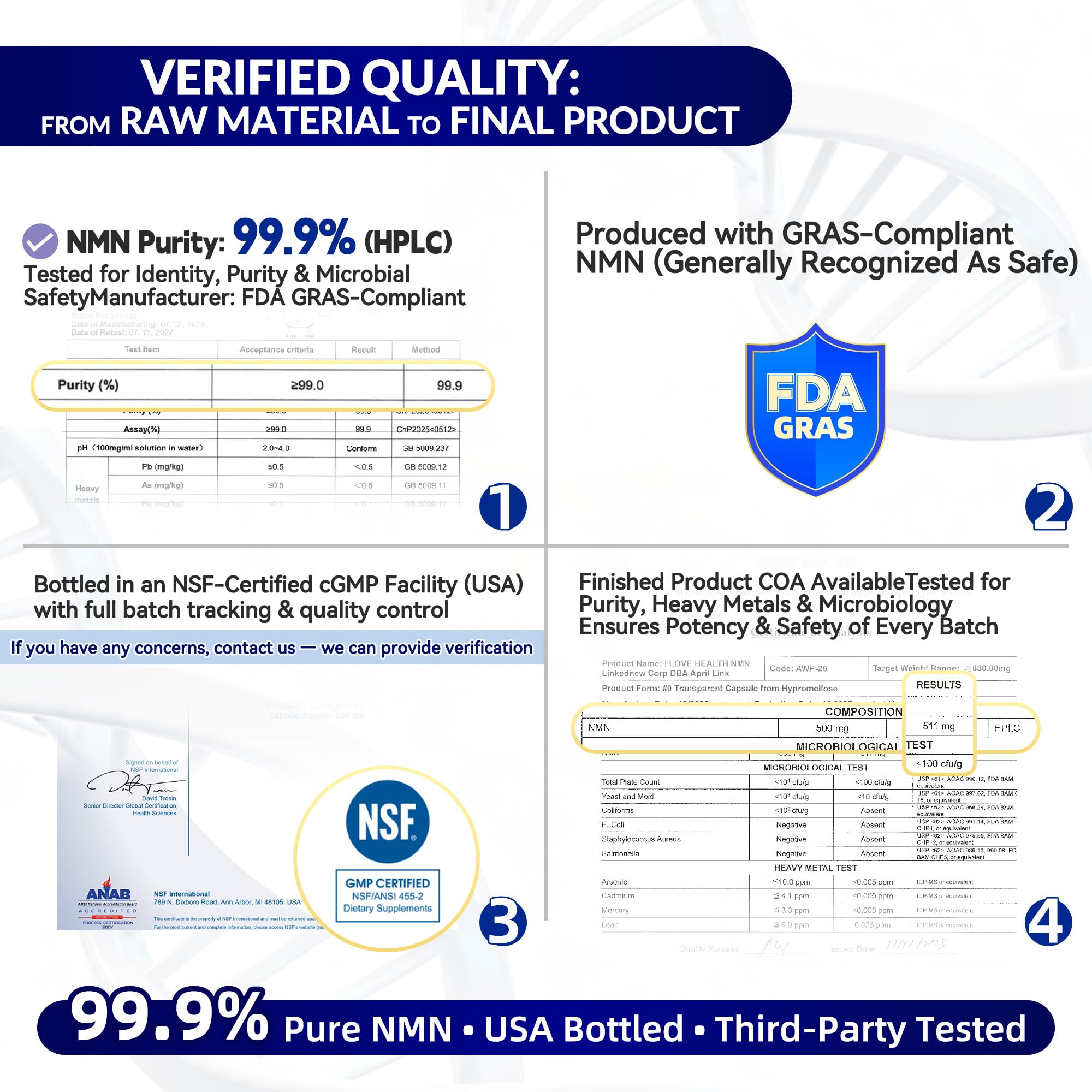 I LOVE HEALTH NMN bottle packaging emphasizes simple daily supplementation for consistent NAD+ support.