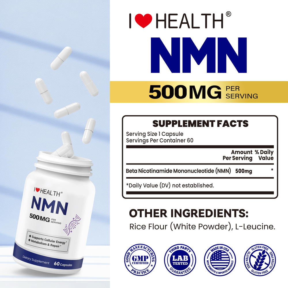 I LOVE HEALTH NMN cGMP-certified facility signifies rigorous production standards.