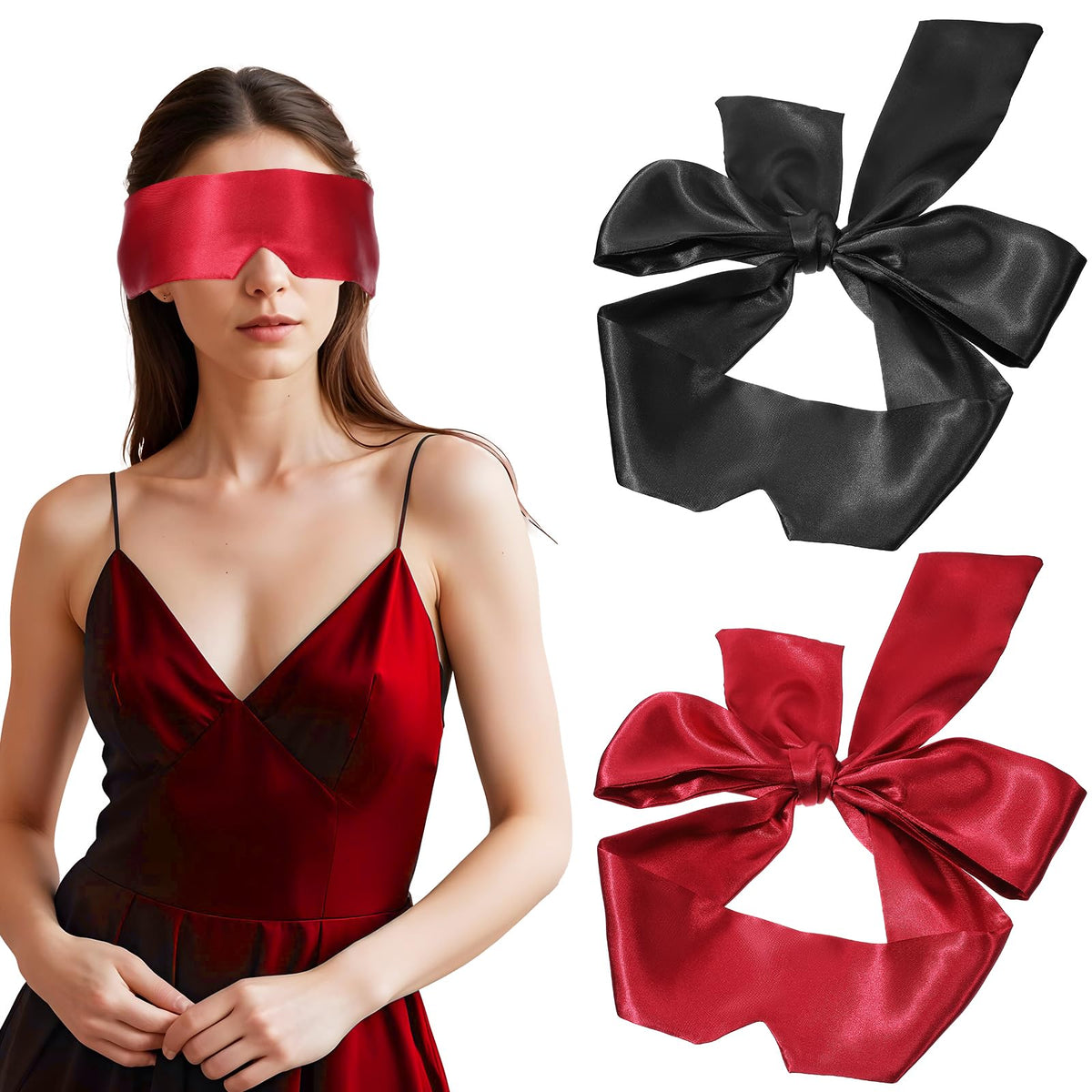 IANFAN couple satin sleep mask blocks light for peaceful shared rest.
