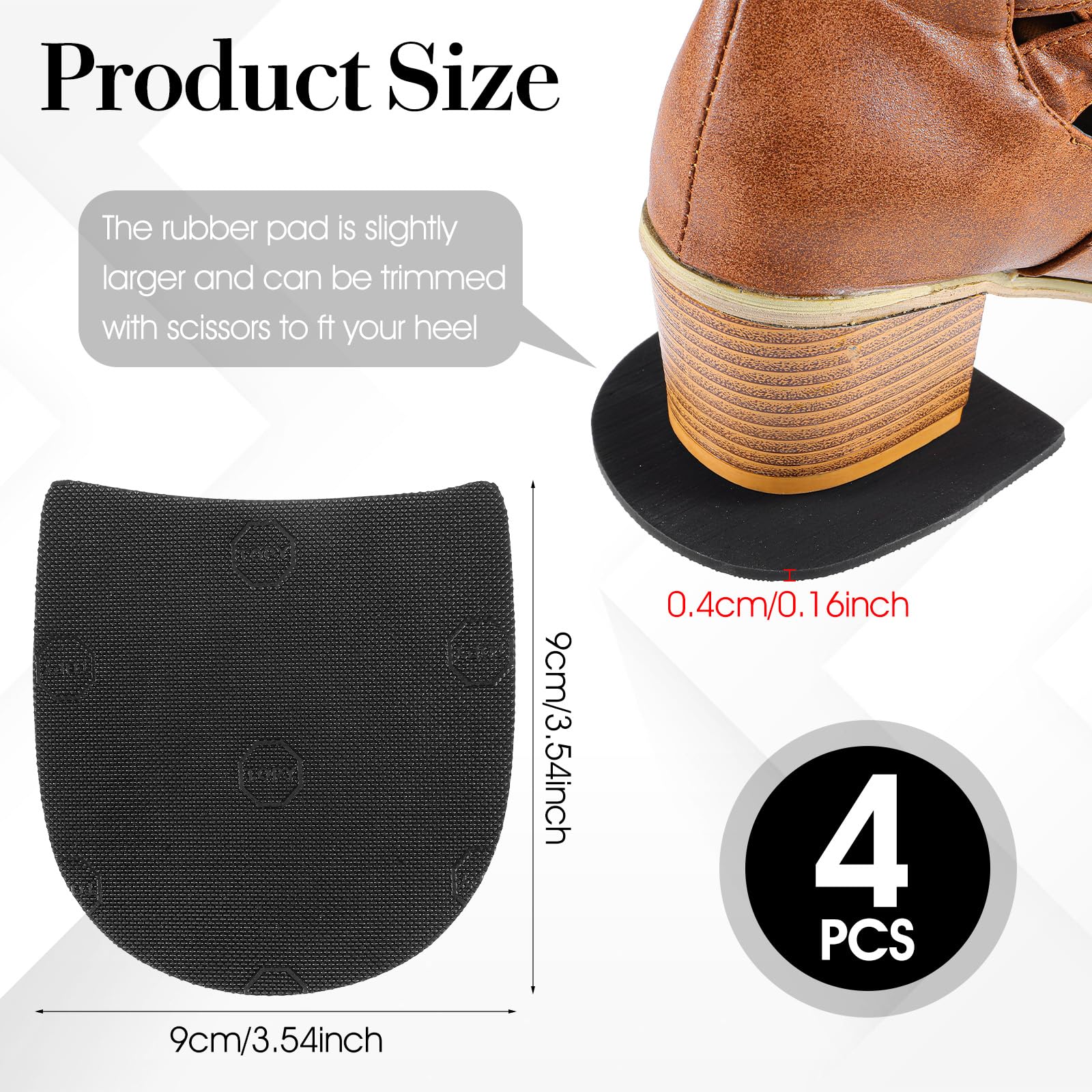 IANFAN par de tacones recambio, ideal para botas y zapatos formales.