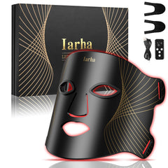 Iarha red light face mask close-up for at-home skin rejuvenation