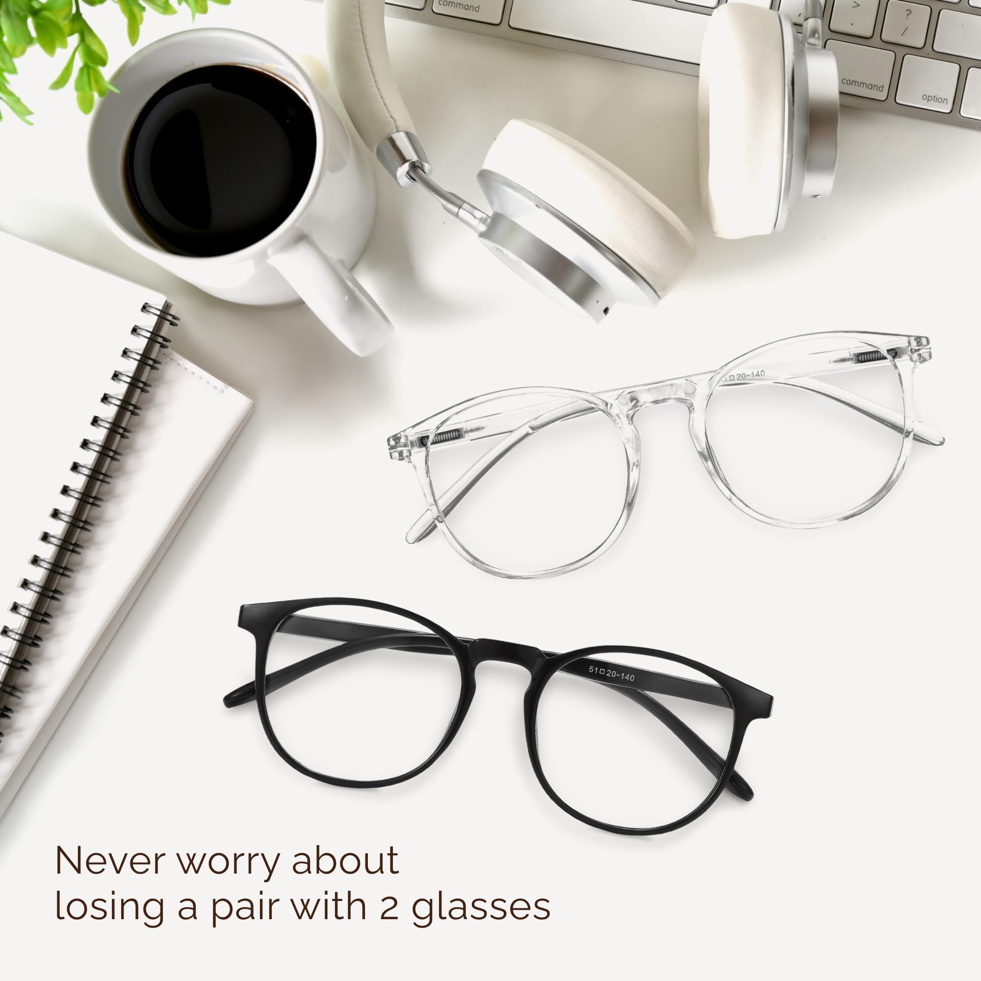 IBOANN anti-reflective blue light glasses help reduce glare from screens.