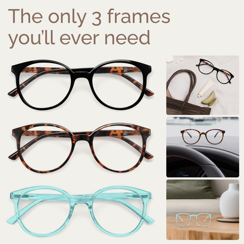 IBOANN blue light glasses ready to wear for work study or leisure