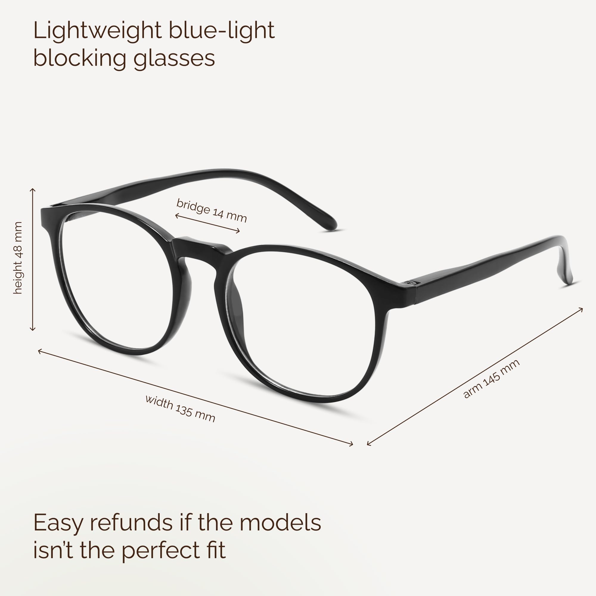 IBOANN blue light glasses for men ease digital fatigue during extended screen time.
