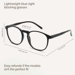 IBOANN blue light glasses for men ease digital fatigue during extended screen time.