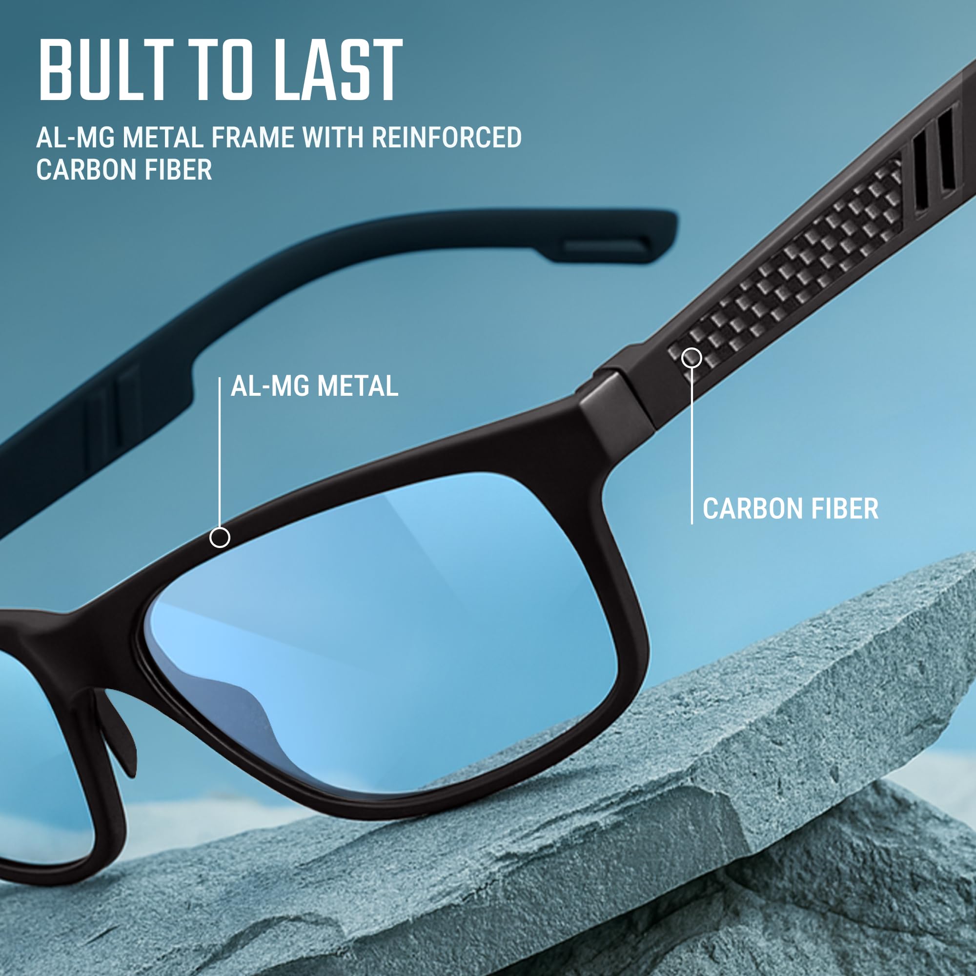 IBOANN durable aluminium-magnesium frame for all-day comfort and style