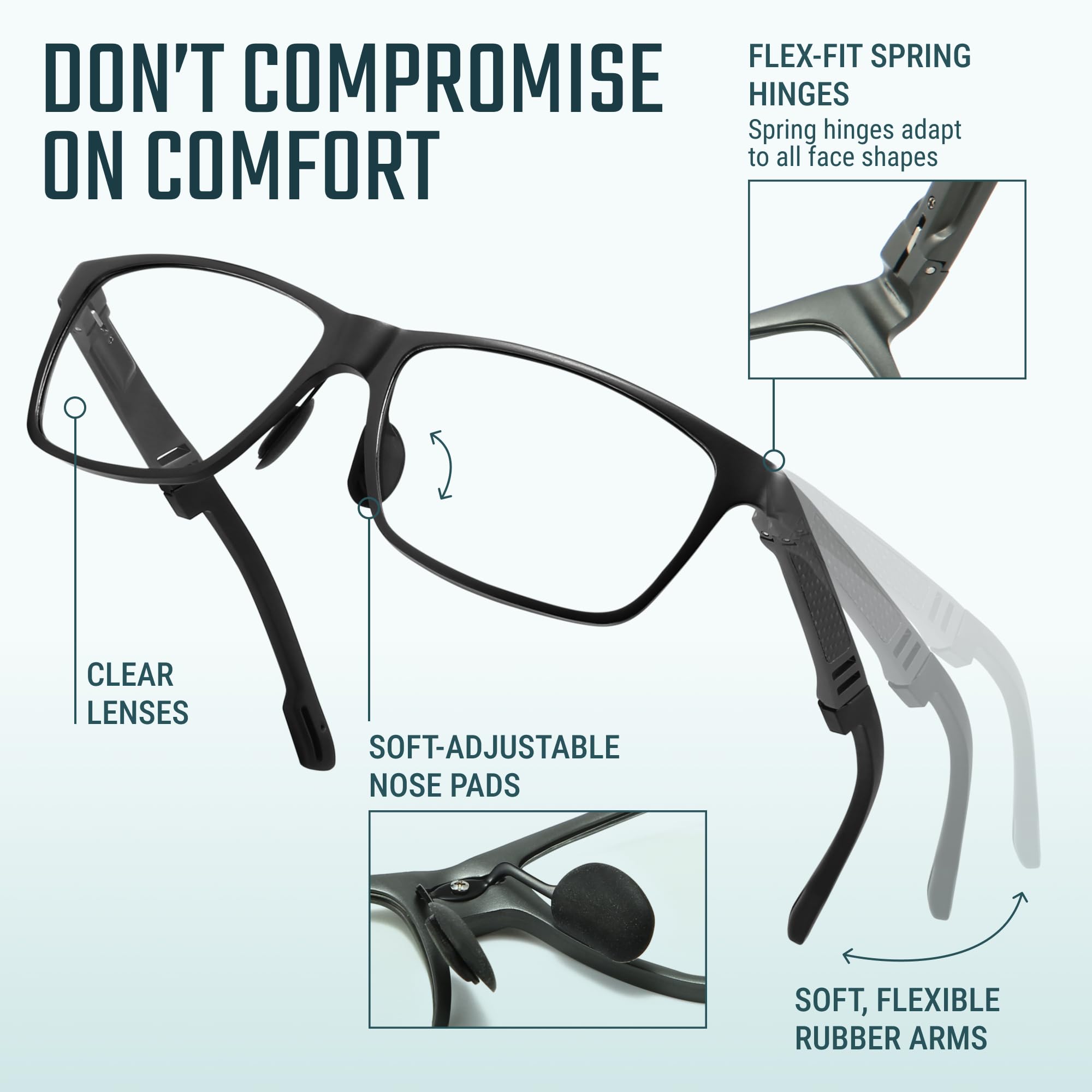 IBOANN blue light glasses for night driving reduce glare and eye strain