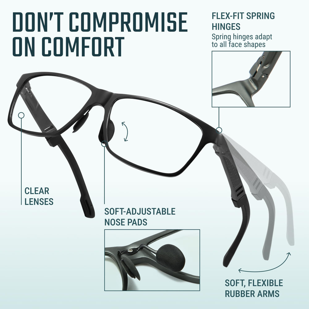 IBOANN blue light glasses for night driving reduce glare and eye strain