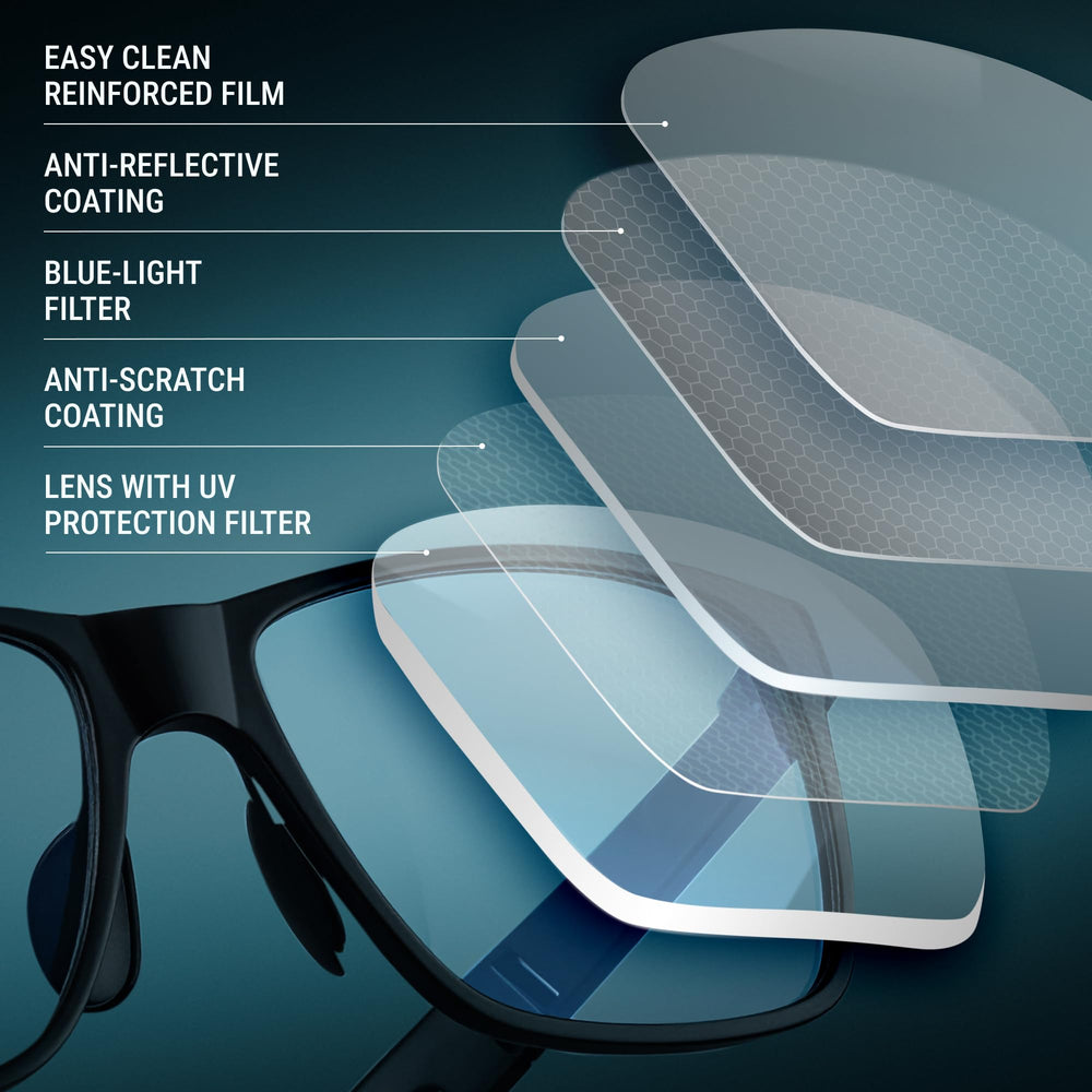 IBOANN polycarbonate lenses provide clear vision with anti-reflective coating
