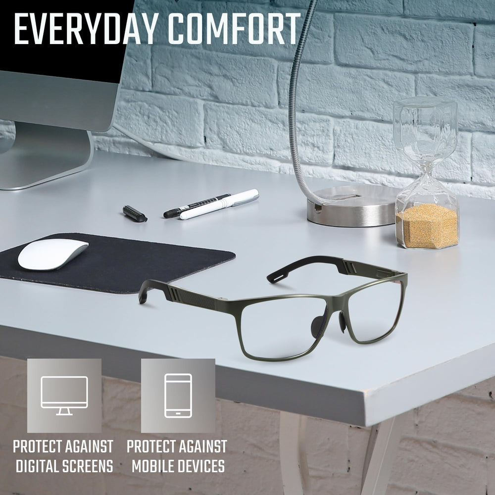 IBOANN Carbon blue light blocking glasses unboxing shows premium packaging and case.