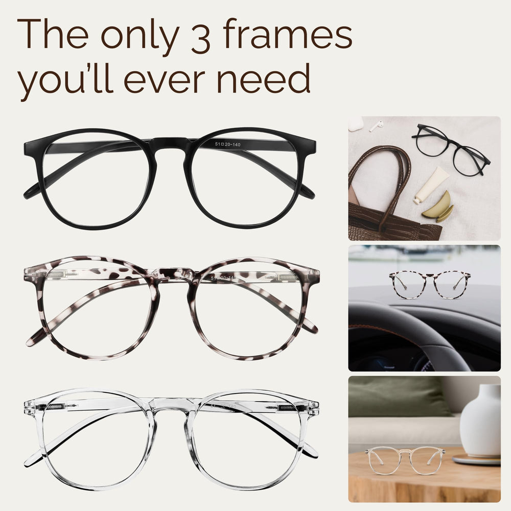 IBOANN chic blue light glasses with comfortable nose pad design