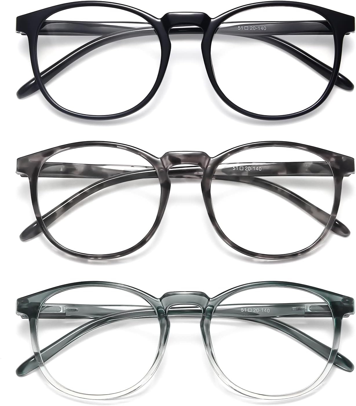 IBOANN chic blue light glasses for women with round frames, ideal for daily screen use