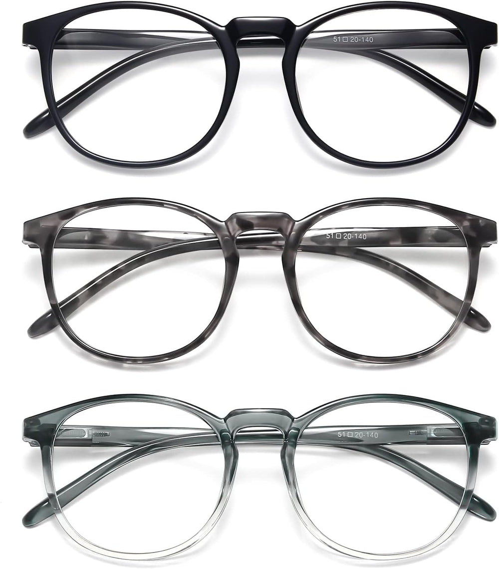 IBOANN chic blue light glasses for women with round frames, ideal for daily screen use