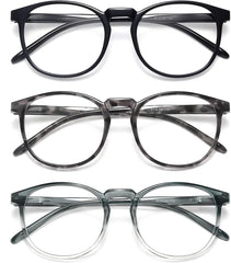 IBOANN chic blue light glasses for women with round frames, ideal for daily screen use